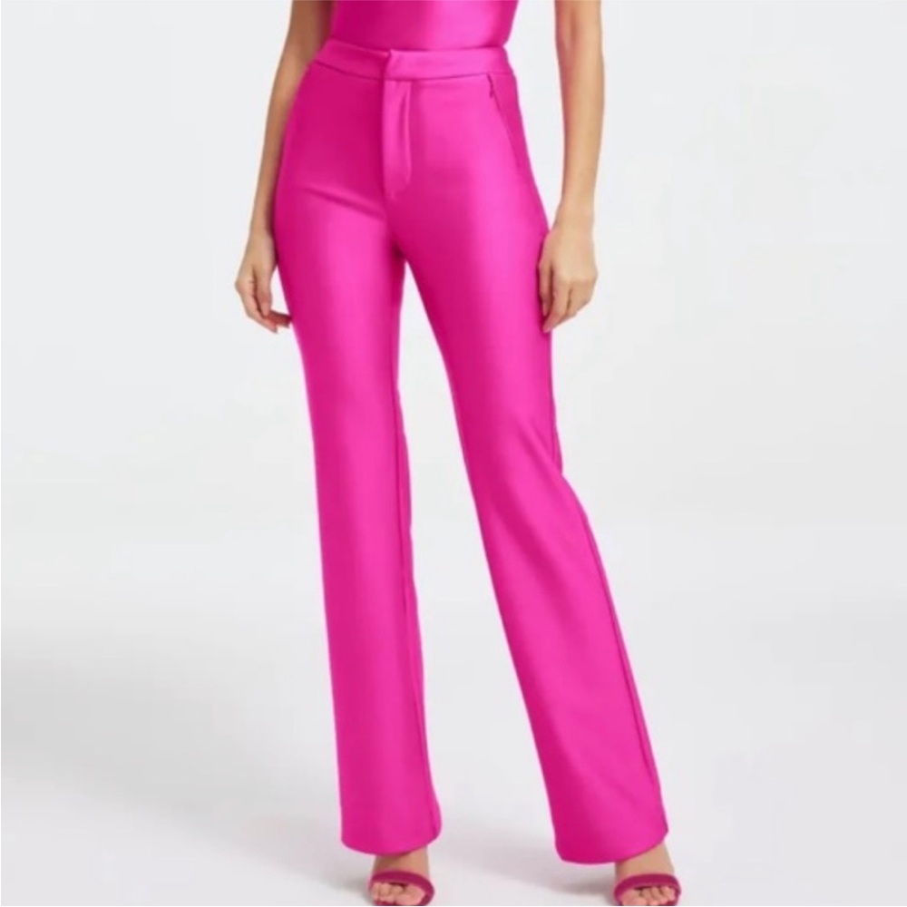 Good American Fuchsia Flare Pants